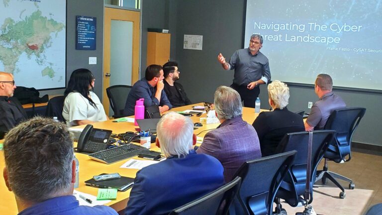 Frank Fazio introducing the main topic during his workshop discussing the dangers of AI in the workplace.